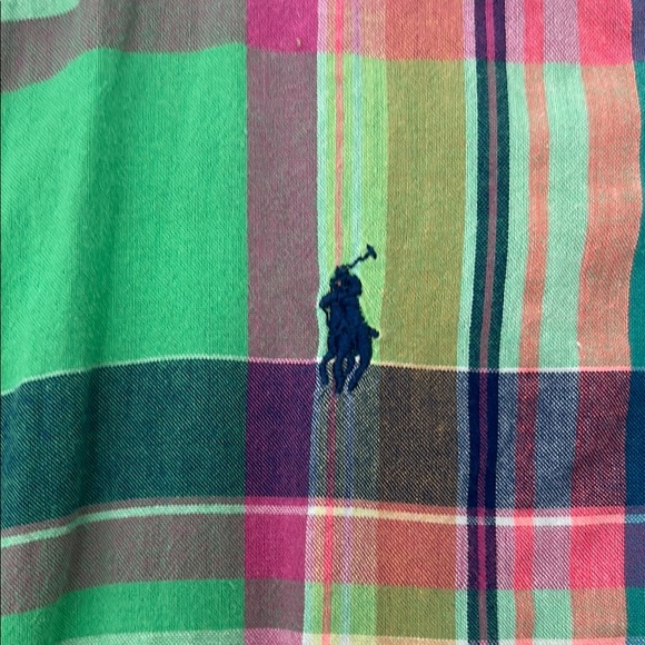 Ralph Lauren Kids Green Plaid Shirt - Picture 2 of 3